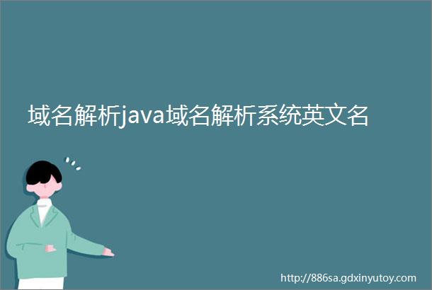 域名解析java域名解析系统英文名